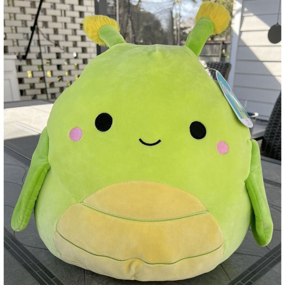 Squishmallow 14” Pilar Light Green Grasshopper HTF, With Tags, See Pics